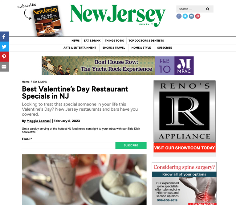 Rat's in New Jersey Monthly