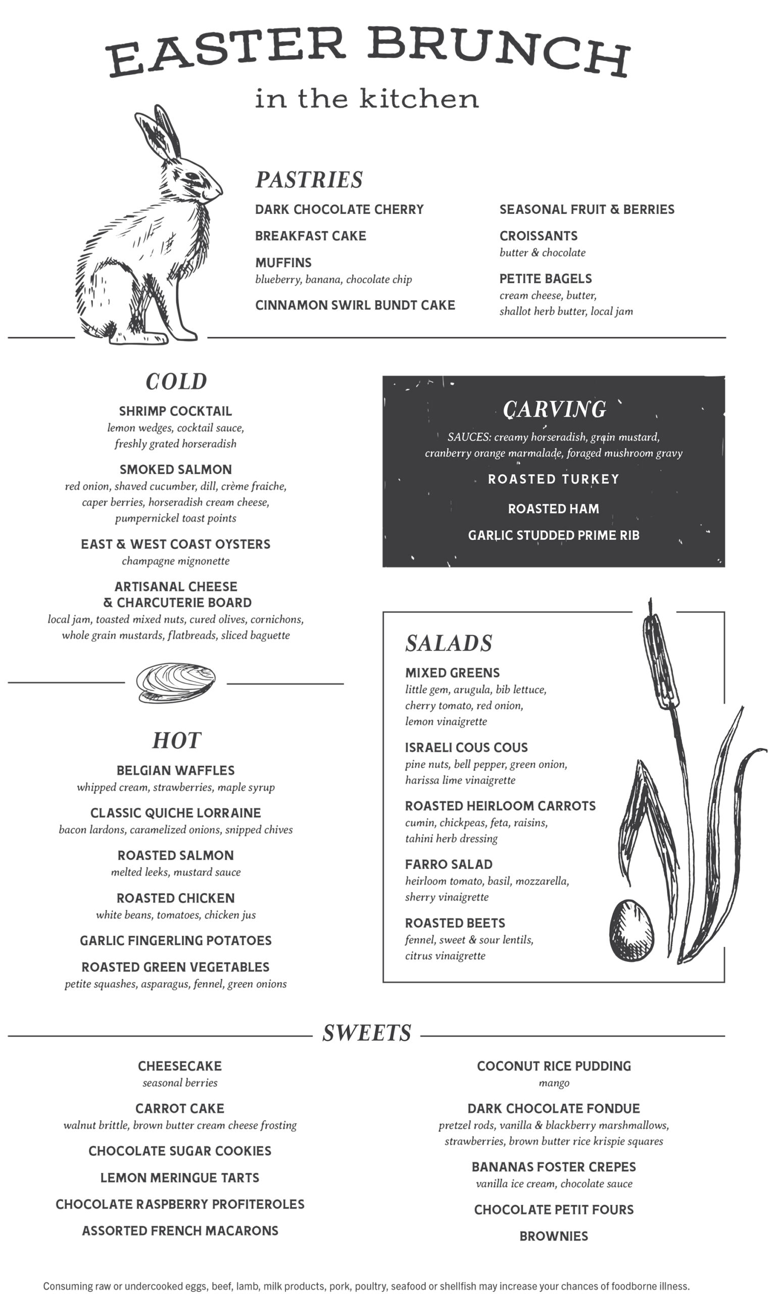 Rats Restaurant Easter Brunch Menu